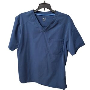 Medelita Navy V-Neck Men's Scrub Shirt EUC Size Medium